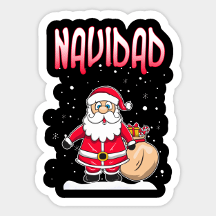 Feliz Navidad Matching Couple Sweaters Sticker